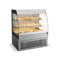 Bakery open style Curved Glass Cake Refrigerator Showcase